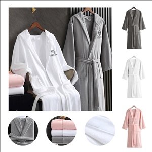 100% Cotton Hooded Absorbent Bathrobe